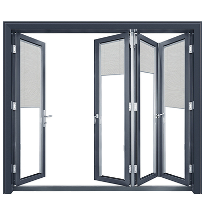 주문 35dB 소리 격리 계수 알루미늄 합금 완성 표면과 함께 두 번 접는 문 online manufacture