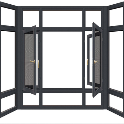 주문 스윙 오픈 스타일 알루미늄 캐세먼트 스크린 창문 사용자 정의 디자인 online manufacture