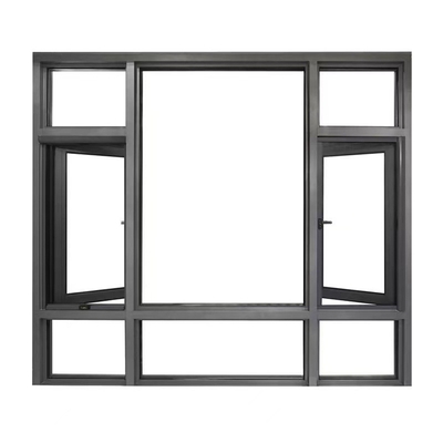 주문 현대 풍력 압력 저항 레벨 9 맞춤형 깨진 다리 알루미늄 캐시먼트 창문 online manufacture