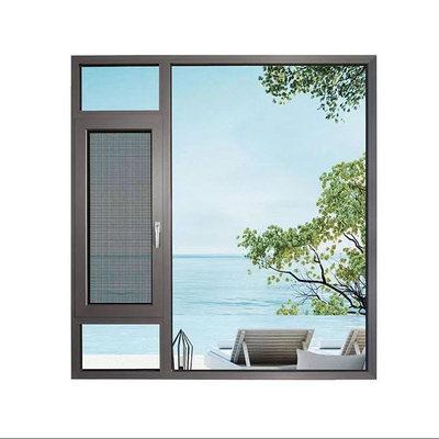 주문 Australian Standard Aluminum Residential Casement Windows with Folding Screen Feature 오스트레일리아 표준 알루미늄 주거용 캐시먼트 창문 online manufacture