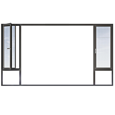 주문 아메리칸 디자인 하우스 프로젝트 두 개의 유리 발코니 알루미늄 캐세먼트 집 창문 online manufacture