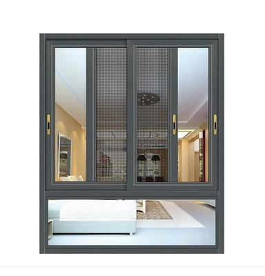 주문 알루미늄 수직 슬라이딩 창 2.2mm 벽 두께 online manufacture