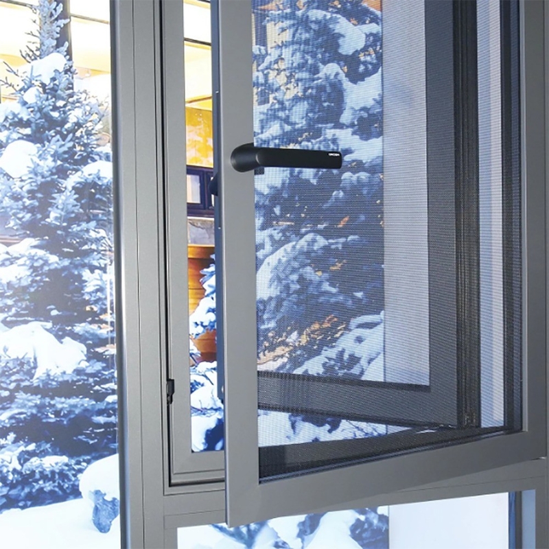 더 나은 방수를 위한 에너지 효율적인 이중창 강화 유리 알루미늄 프로파일 틸트 앤 턴 케이스먼트 창