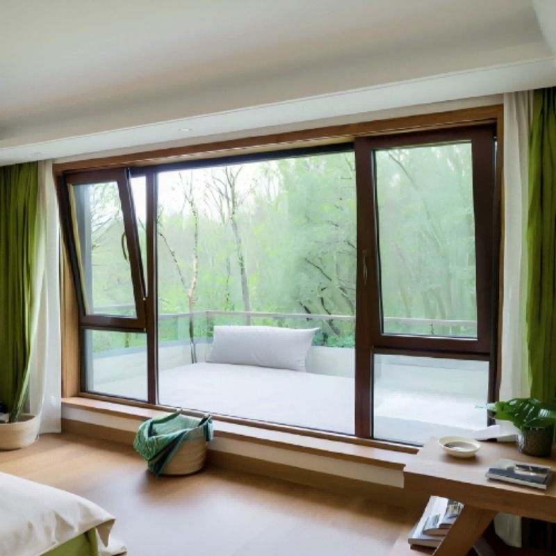 현대적인 디자인 핸드 크랭크 알루미늄 캐시먼트 창문 R형 충돌 방지 코너