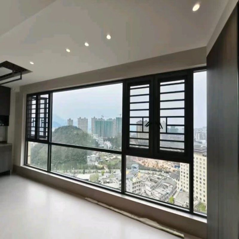 현대적인 디자인 핸드 크랭크 알루미늄 캐시먼트 창문 R형 충돌 방지 코너