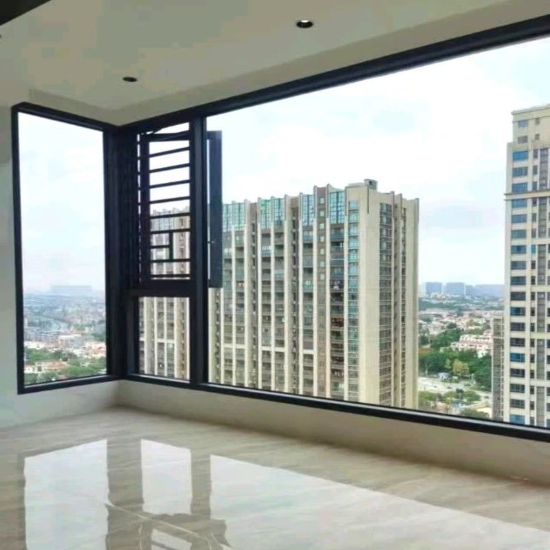 현대적인 디자인 핸드 크랭크 알루미늄 캐시먼트 창문 R형 충돌 방지 코너