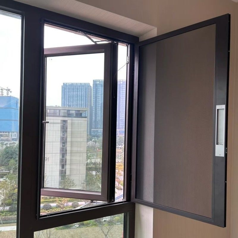 현대적인 디자인 핸드 크랭크 알루미늄 캐시먼트 창문 R형 충돌 방지 코너