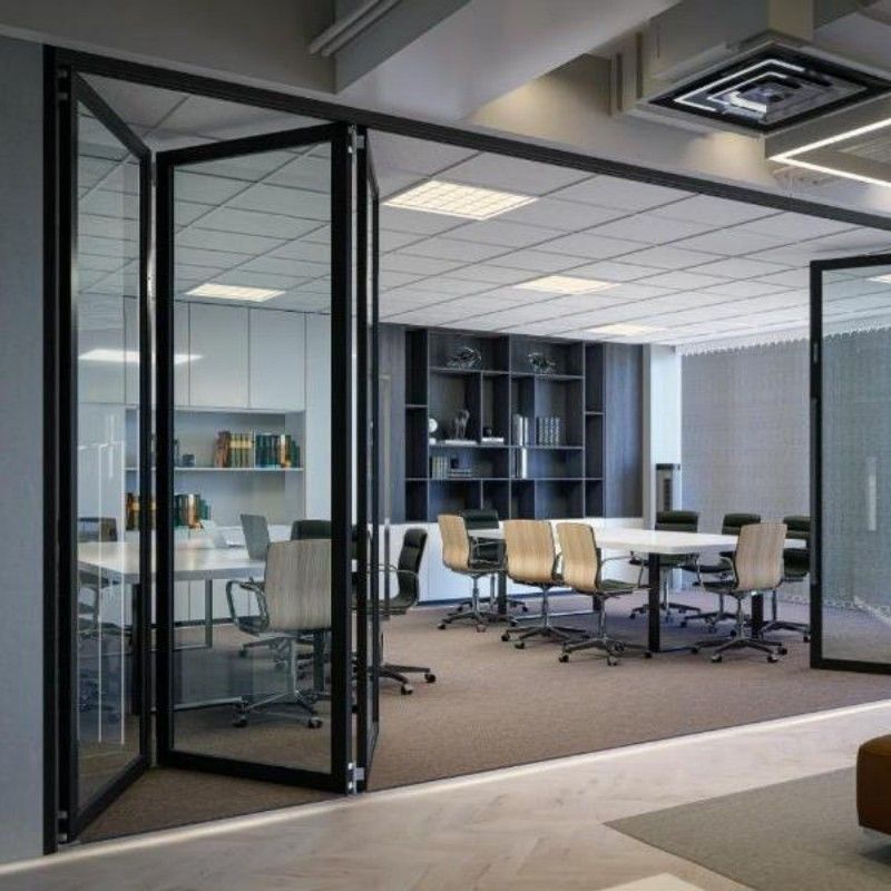 주거 및 상업용 고급 단열 알루미늄 접이식 문 (강화 유리 포함)