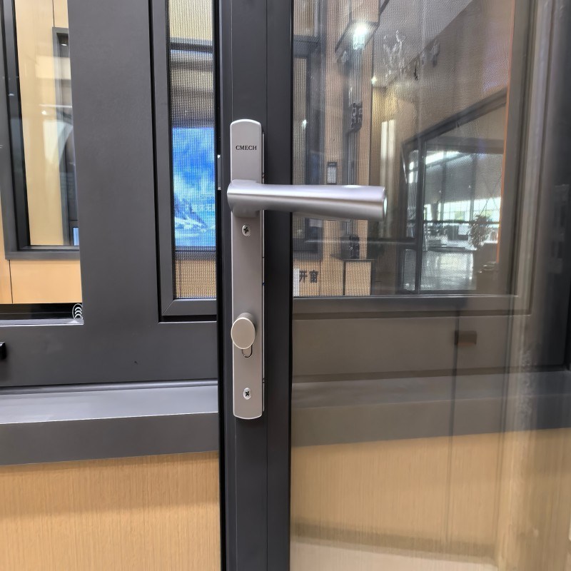 Modern Design High Performance Aluminum Casement Door with Superior Wind Pressure Resistance for Commercial Project