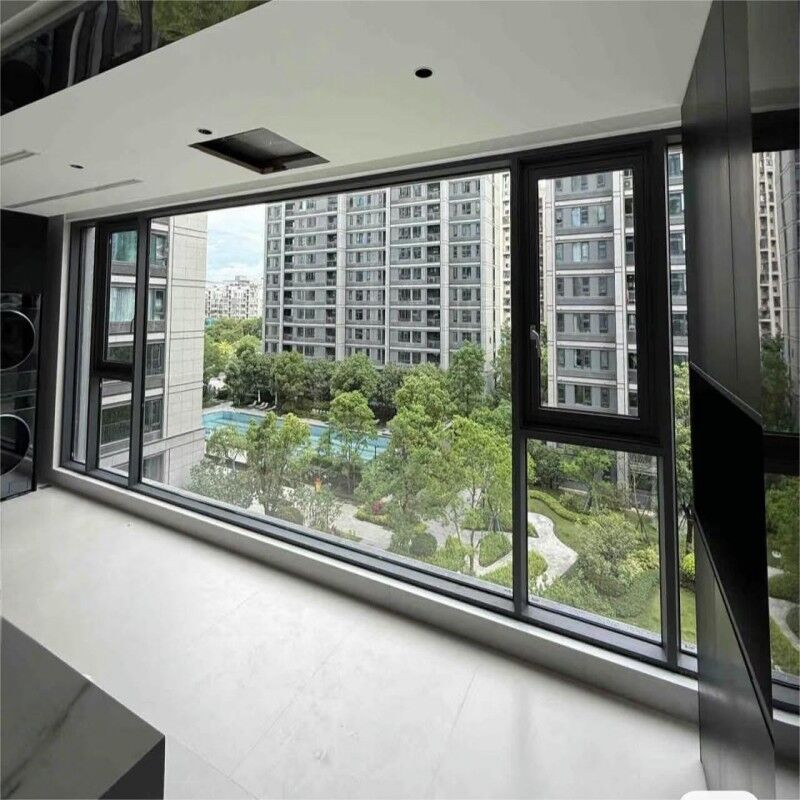 현대 에너지 효율적인 열 차단 알루미늄 캐시먼트 주방 사용용 저 E 유리 유리로 항 도난 스윙 창문